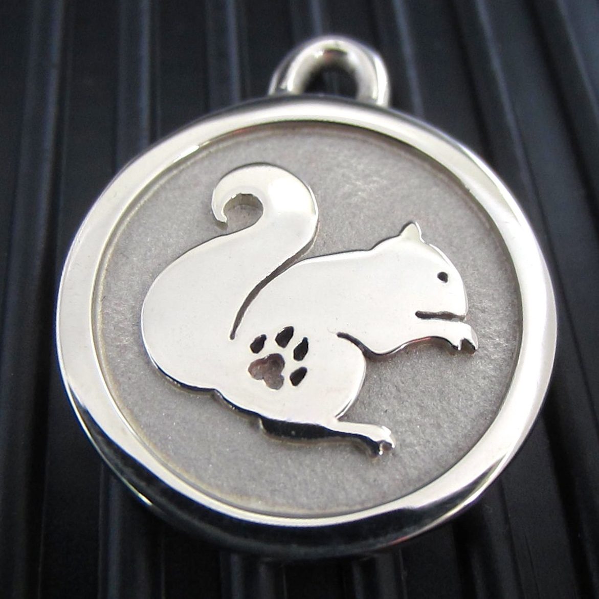 Large Stainless Steel Squirrel Pet ID Tag