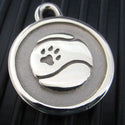 Large Stainless Steel Tennis Ball Pet ID Tag