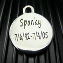 Stainless Steel Engraved Dog Bone Keychain