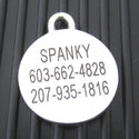 Medium Stainless Steel Snowflake Dog ID Tag