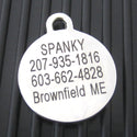 Medium Stainless Steel Snowflake Dog ID Tag