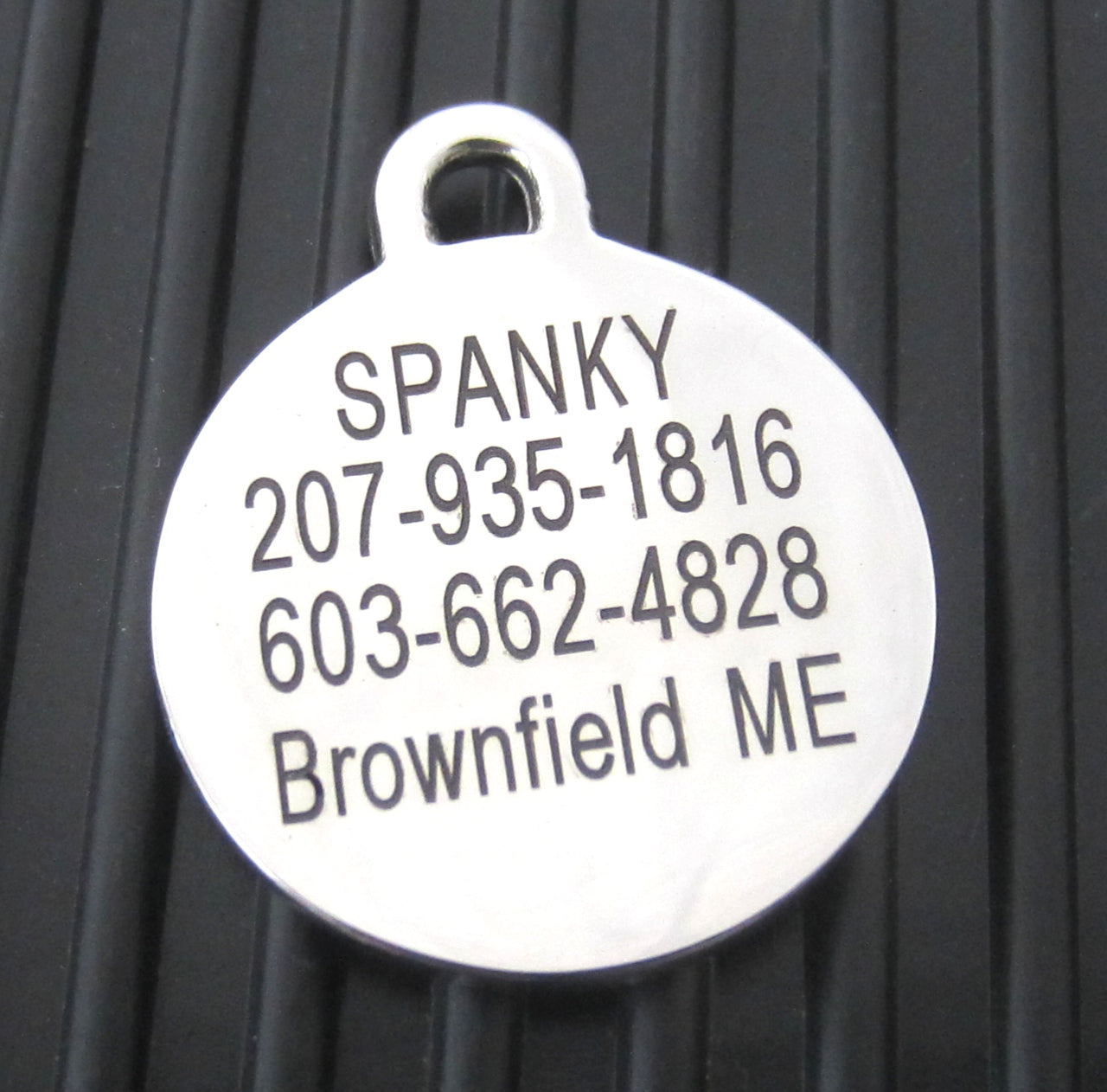 Medium Stainless Steel Snowflake Dog ID Tag