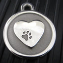 Stainless Steel Heart Cat ID Tag