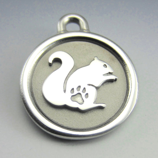 Large Stainless Steel Squirrel Pet ID Tag