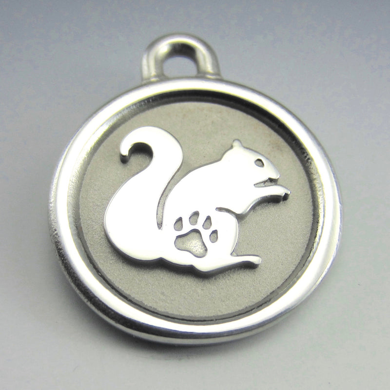 Large Stainless Steel Squirrel Pet ID Tag