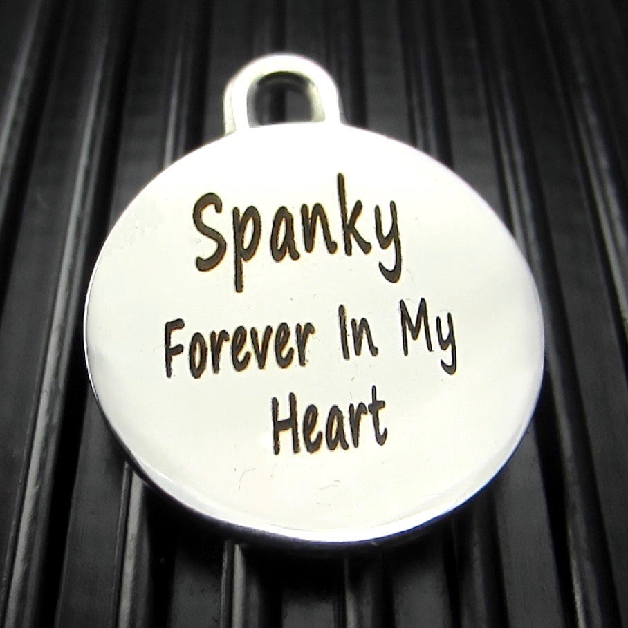 Large Stainless Steel Engraved Dog Bone Keychain