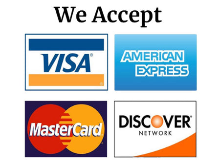We Accept Major Credit Cards